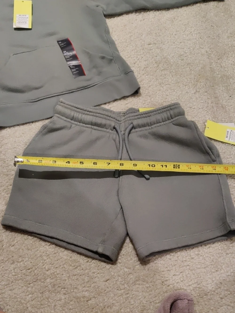 New!All In Motion Boys Sage Green French Terry Hoodie & Shorts Set Y2K Cottageco